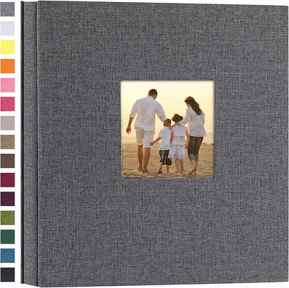 Linen Hardcover Photo Album 4X6 1000 Photos Large Capacity for Family Wedding Anniversary Baby Vacation (Gray, 1000 Pockets)