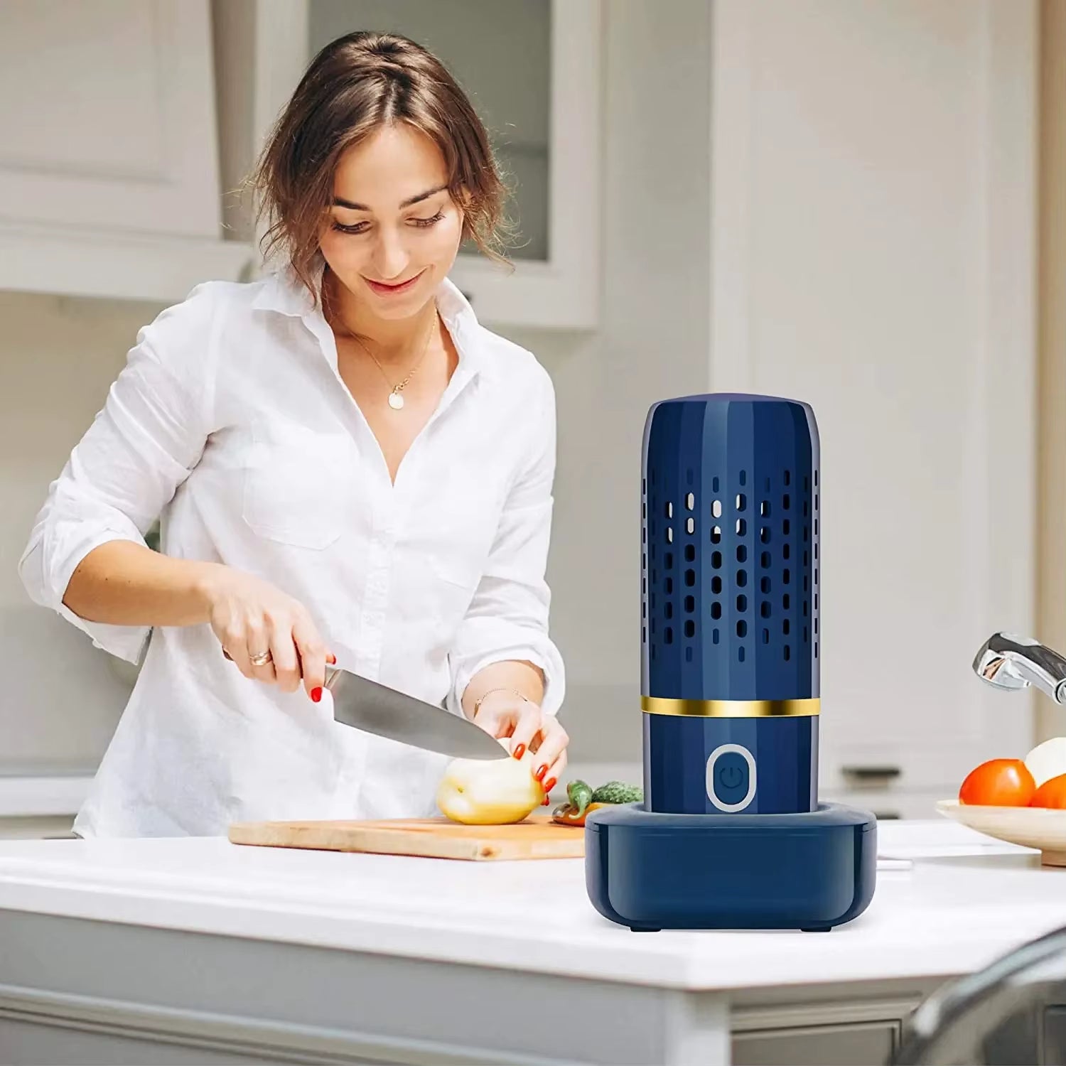 Portable Ultrasonic Fruit Vegetable Washing Machine - Wireless Food Cleaner for Outdoor Picnic - Food Purifier