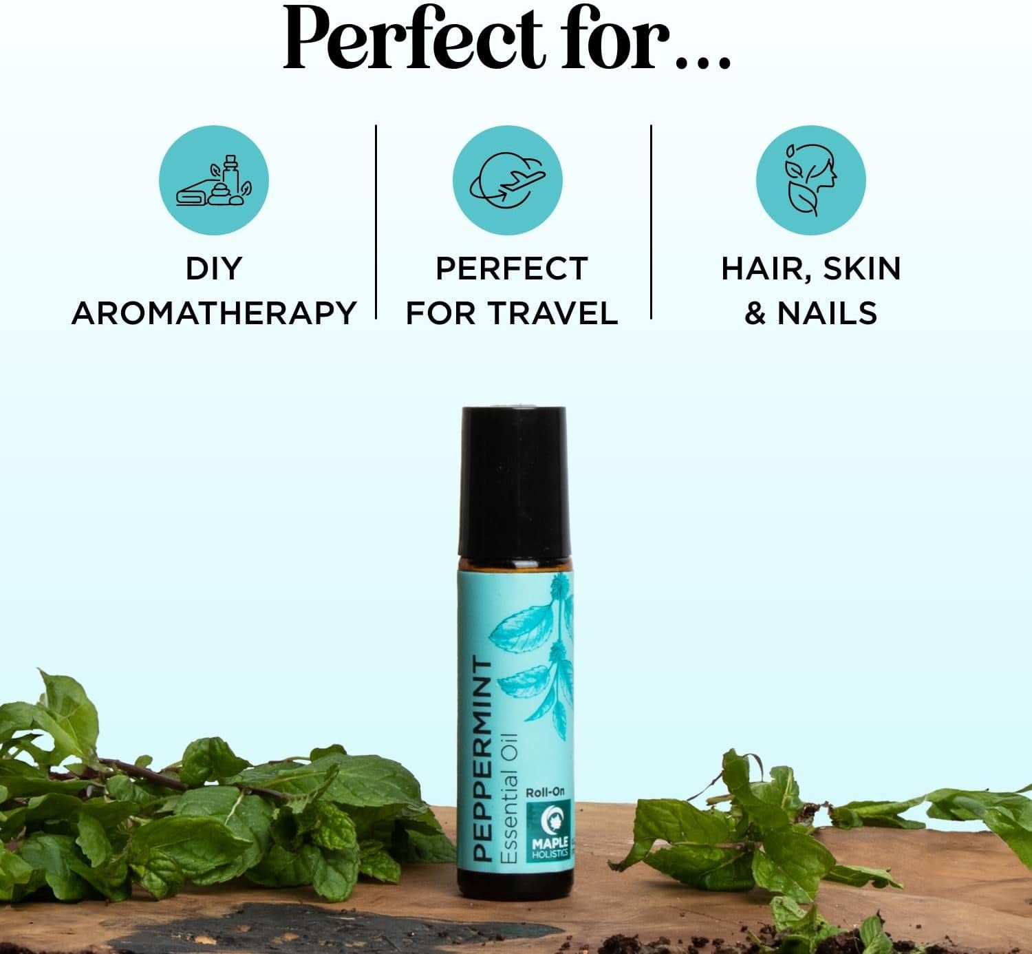 Aromatherapy Peppermint Essential Oil Rollerball - Natural Headache Relief Peppermint Stick with Peppermint Aromatherapy Oil - Natural Peppermint Roll on Essential Oil for Focus and Concentration